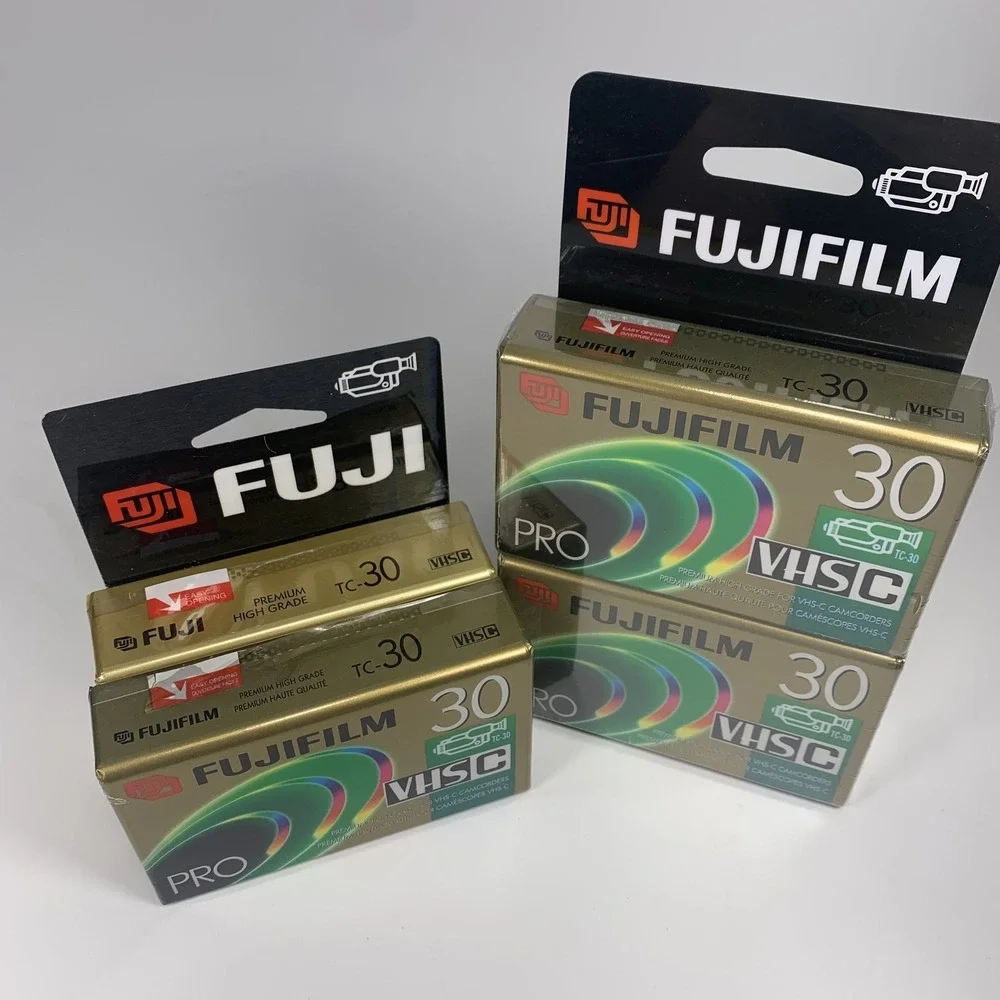 Lot of 4 Fujifilm VHS-C 30 Min Pro Premium High Grade Camcorder Tapes Sealed